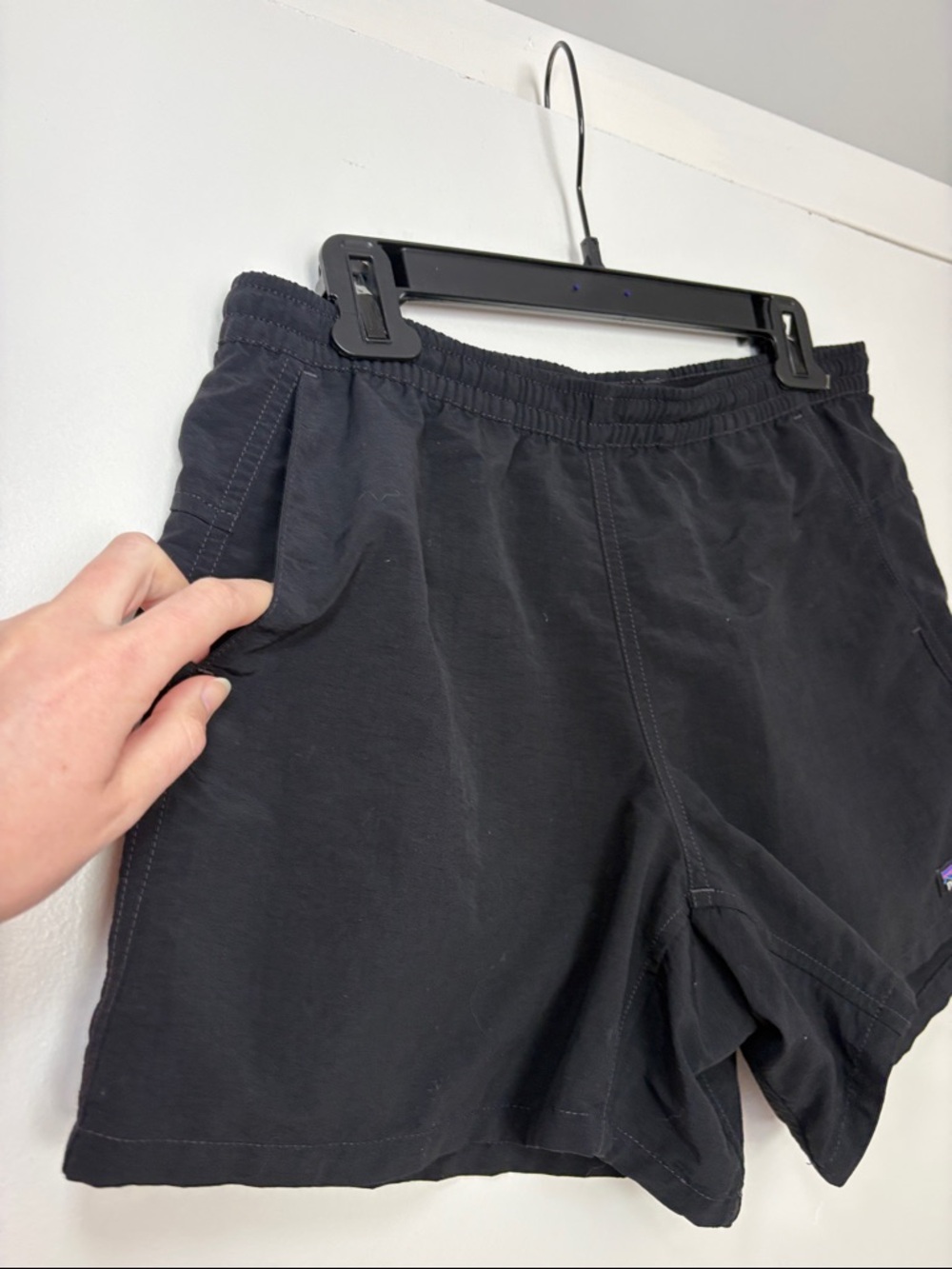 Patagonia Black Athletic Pull-On Shorts Baggies Small - Picture 3 of 6